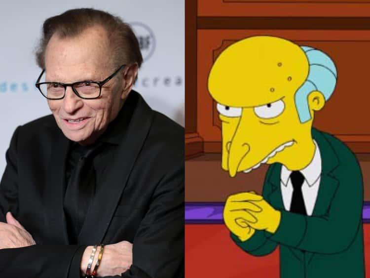Larry King y Mr. Burns