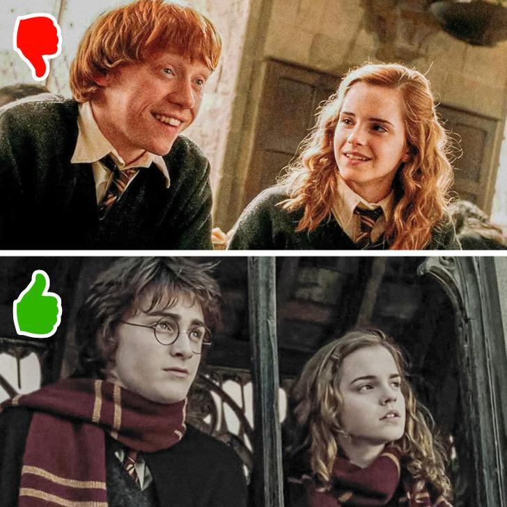 Hermione y Ron - Hermione y Harry - 'Harry Potter'