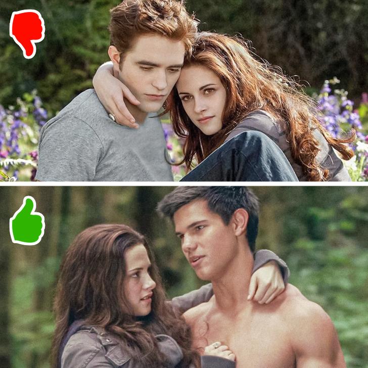 Bella y Edward - Bella y Jacob - 'Crepúsculo'