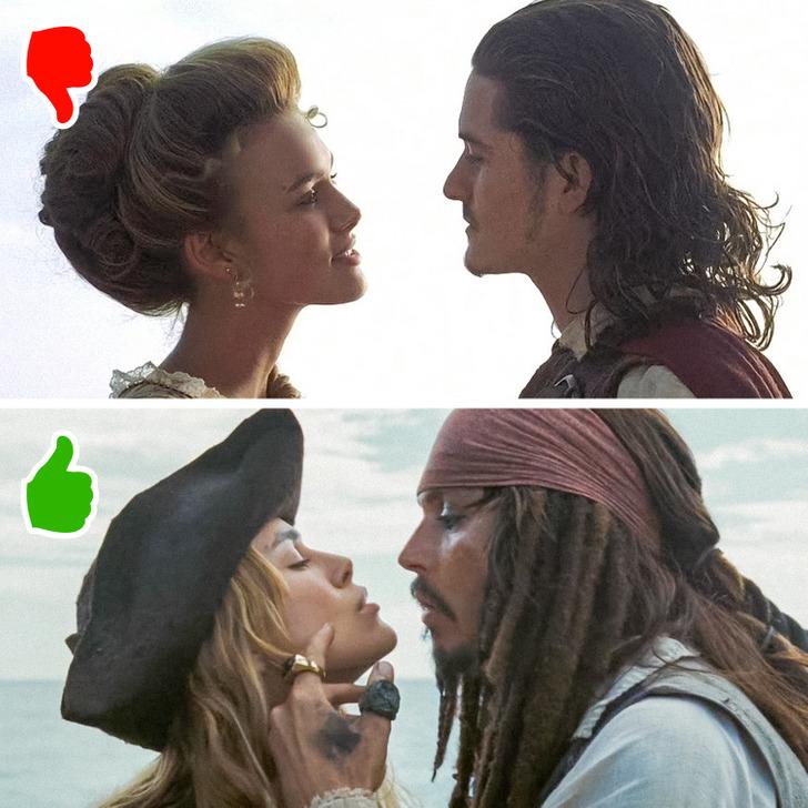 Elizabeth y William - Elizabeth y Jack Sparrow - 'Piratas del Caribe'