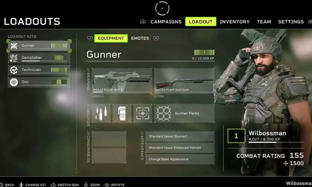 aliens fireteam elite clases
