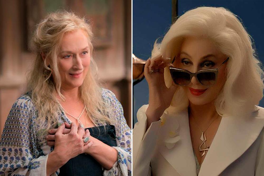 Meryl Streep (69) y Cher (72) Mamma Mia: una y otra vez