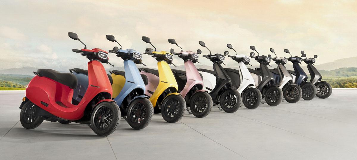 Ola s1 scooter diferentes colores