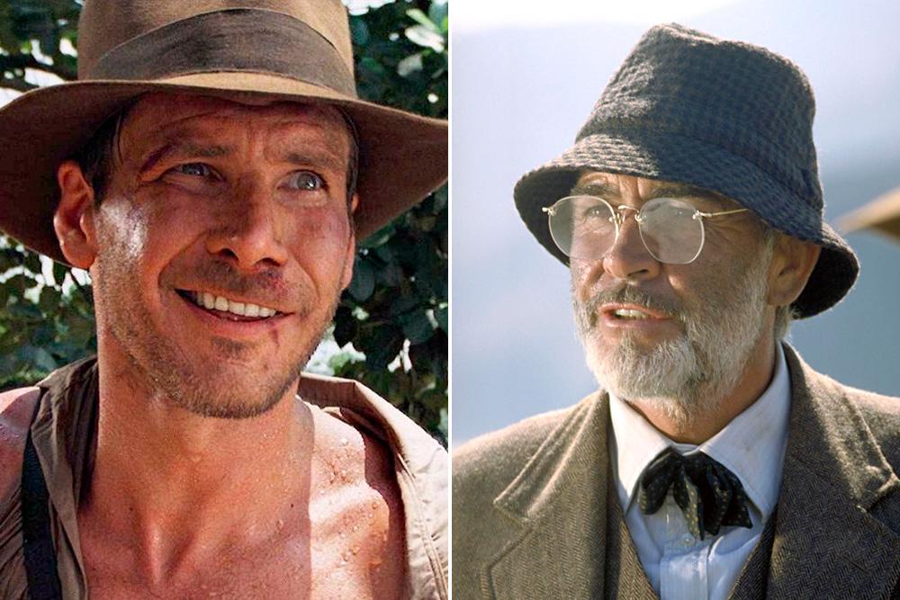 Sean Connery (58) y Harrison Ford (46) - Indiana Jones y la última cruzada