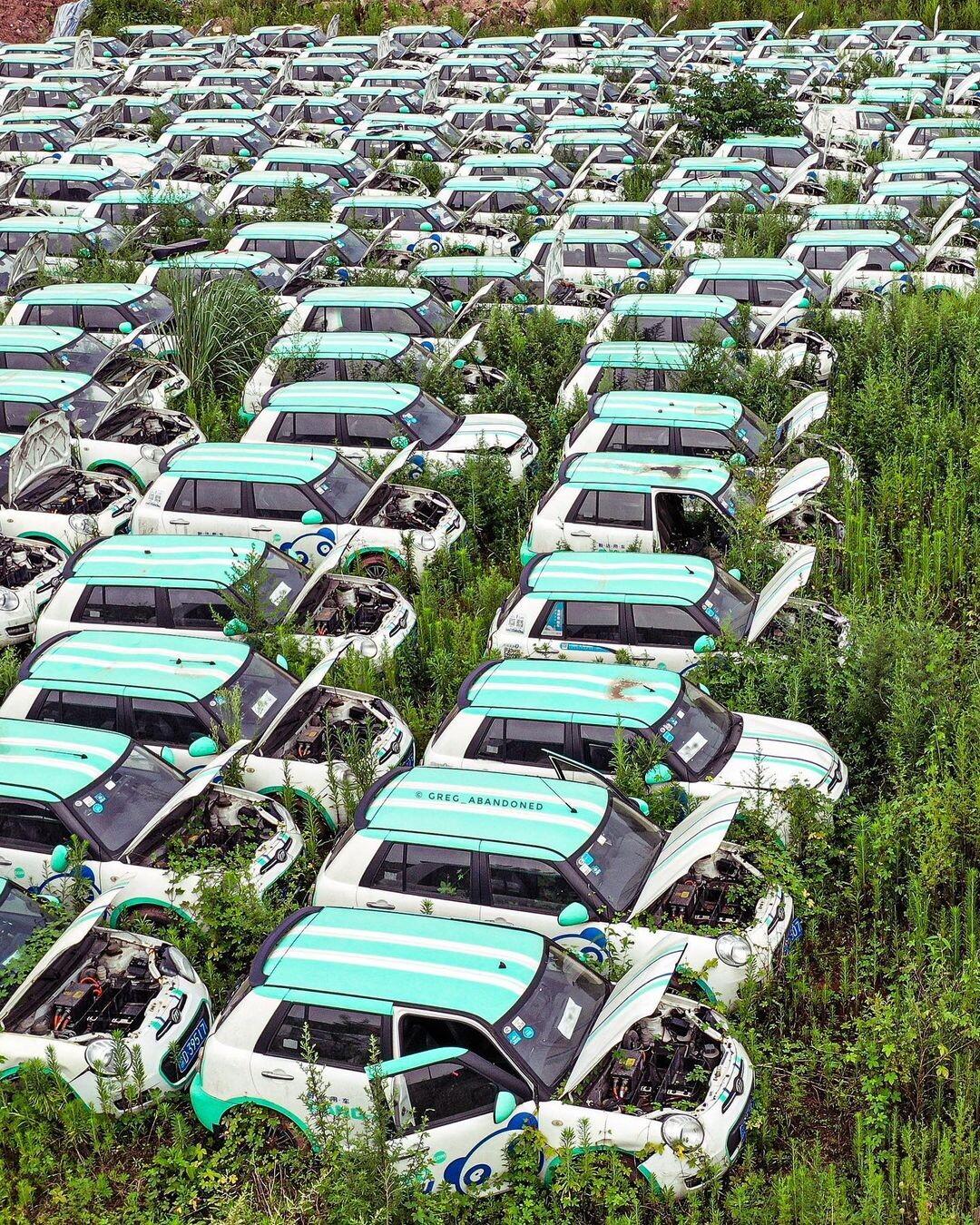 vehículos eléctricos abandonados en China